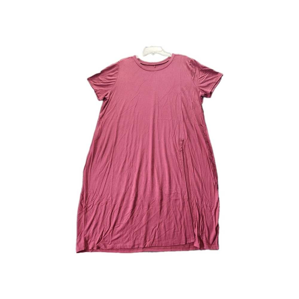 Torrid Super Soft Crew Neck Split Front Long Tunic Size 2X Maroon Red Slits NWT
